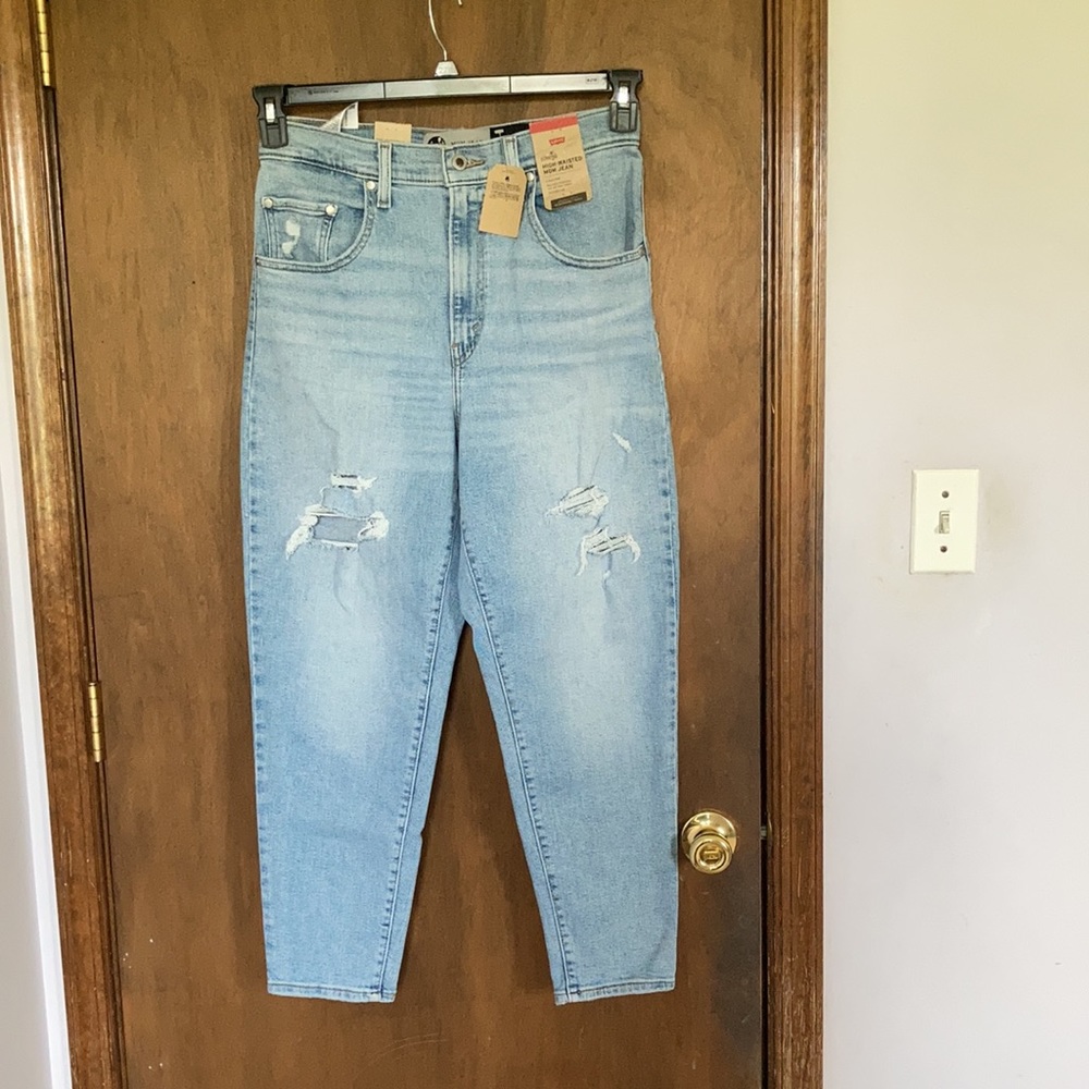 Levi’s silver tab high waisted mom jean distressed retro denim 27 X 27 - Picture 14 of 17
